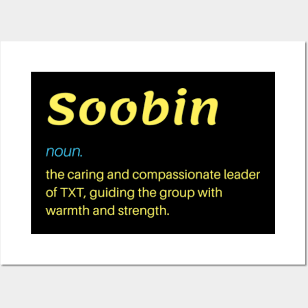 Definition of Soobin TXT Wall Art by wennstore